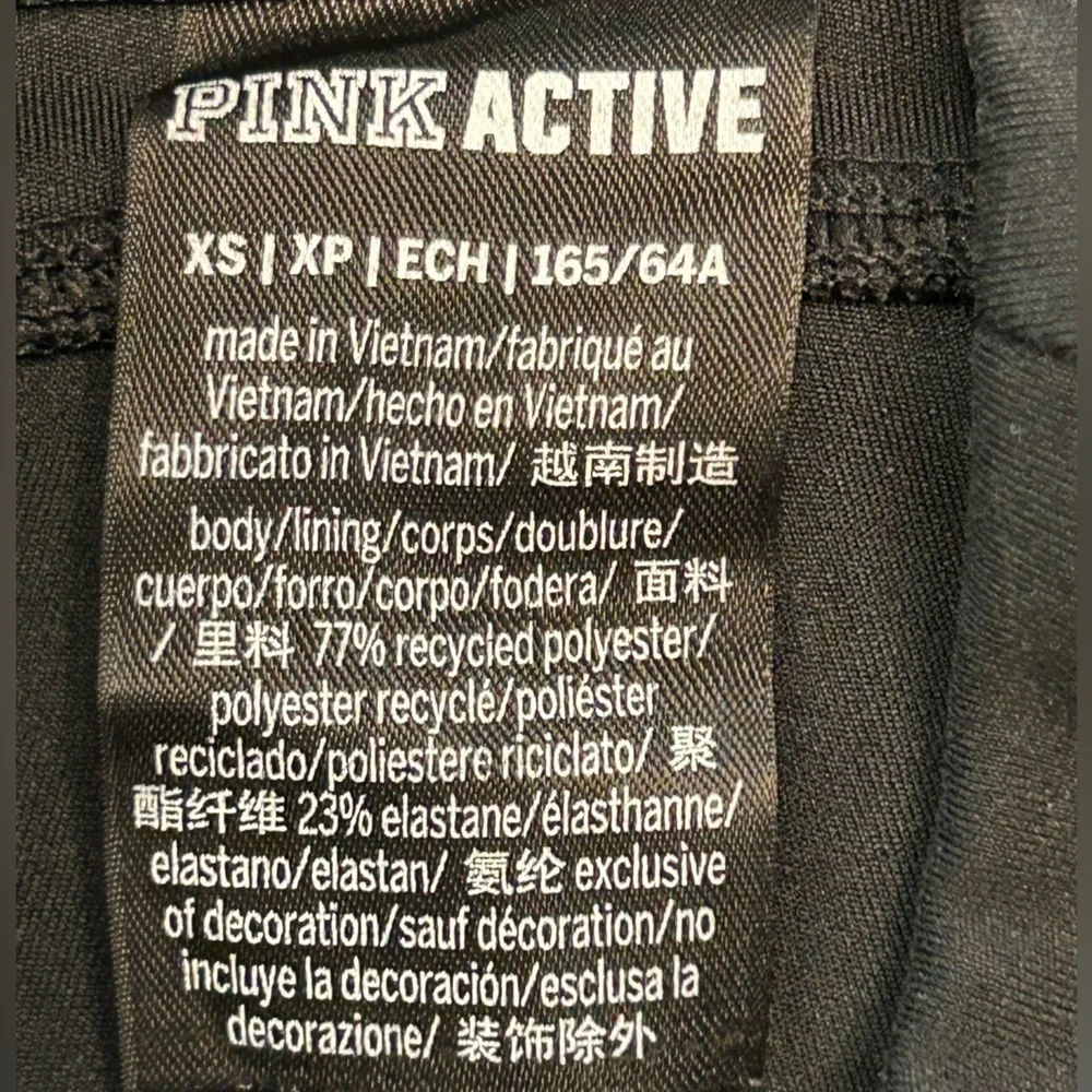 Pink by Victoria’s Secret black corset lace up ultra high waisted leggings XS